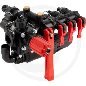 Annovi Reverberi Armatuur Met 3 secties, 160 l/min, 20 bar