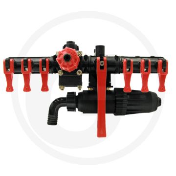 Annovi Reverberi Armatuur Met 6 secties, max. 160 l/min, 20 bar