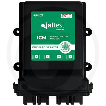 Jaltest ICM ECU - Obstbauspritze - ISOBUS-Technologie, Teilbreitensteuerung, Vegetationserkennung