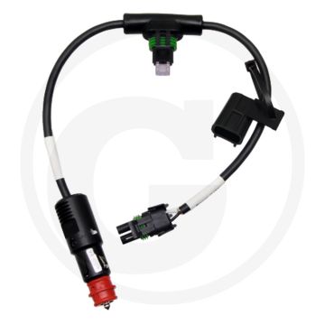 TeeJet Voeding naar Power/Can/Data kabel (2 polige Packard-stekker voor de sigarettenaansteker)
