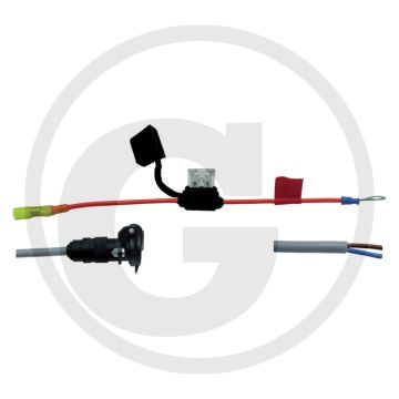 MüllerElektronik Accukabel (met 3-polige stekkerdoos (DIN-9680) ; en afgeschermde steekzekering, ; accukabel 2 x 4 mm² (nieuwe uitvoering))
