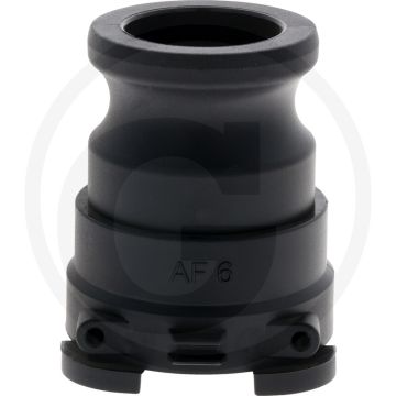 Tecomec Adapter M-deel T6 nr Camlock 1 1/2" - T6, Camlock 1 1/2", Ø = 1 1/2" - 80 mm