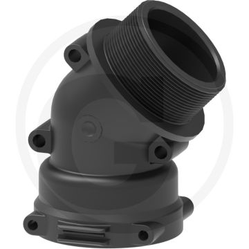 ARAG M-deel T7, 45° met 2" buitendraad (45°)