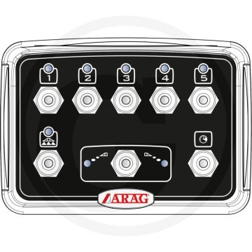 ARAG Schakelkast (serie 4669 5 secties en schuimmarkeur hoofdschakelaar, manuele drukinstelling)