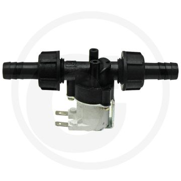 Lechler Magneetventiel 1/2" voor slang Ø13mm, polyamide behuizing, NBR membraan.