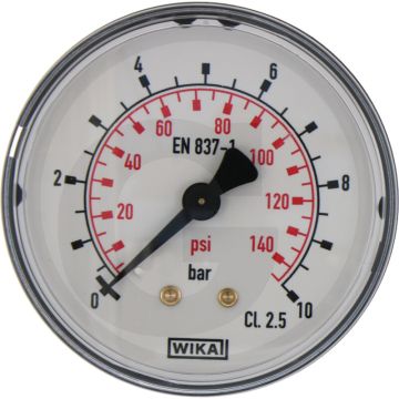 Manometer - Aansluiting: 1/4", Meetbereik: 0 → + 4 bar, Ø: 63mm