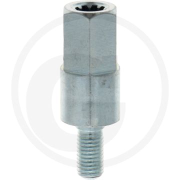 Asadapter (M6 rechtse draad Asgaten stervormig (9 tanden / (diameter 8 mm))
