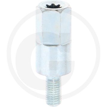 Asadapter (M6 rechtse draad Asgaten stervormig (7 tanden / (diameter 7 mm))