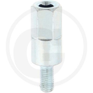Asadapter (M6 rechtse draad Asgaten ovaal / 6,5 x 8 mm)