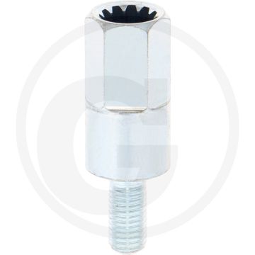 Asadapter (M6 rechtse draad Asgaten stervormig (11 tanden / (diameter 10 mm))