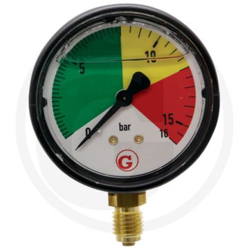 WIKA Manometer M12 onder +16 bar Ø63mm Glycerine gevuld