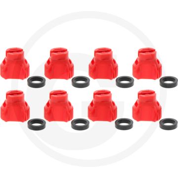 Nozal VPE 8 spleetdoppen KWIX RFX rood 120° spuithoek