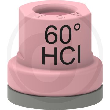 ASJ Holle kegelsproeidop 60° HCI - Roze keramiek.