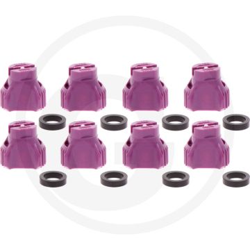 Nozal VPE 8 Flachstrahldüse KWIX ABX Lila 80° Spuithoek