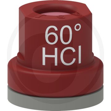ASJ Holle kegelsproeidop 60° HCI - Donkerrood Keramiek.