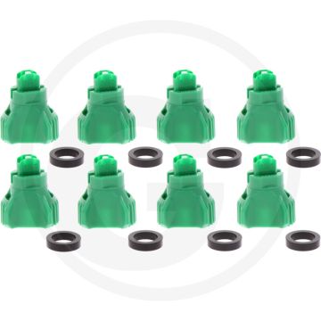Nozal VPE 8 vlakstraal sproeidoppen KWIX ADX g - Groen, 120°, Kunststof