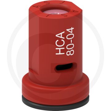 ASJ Holle kegelsproeidop 80° HCA - Rood Keramiek.
