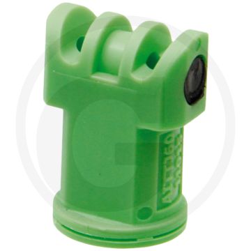 TeeJet Dubbele injector spleetdop 110° - Kunststof, Lichtgroen, 50 mazen
