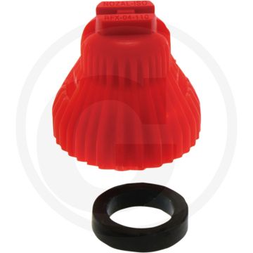 Nozal Spleetdop KWIX RFX rood 110° spuithoek