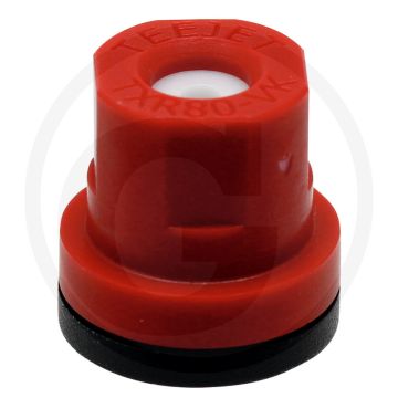 TeeJet Holle kegelsproeidop 80° Rood Keramiek.
