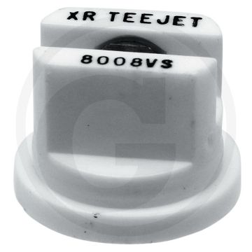 TeeJet Spleetdop 80° - RVS Top - Wit - Kunststof - Sleutelwijdte 8