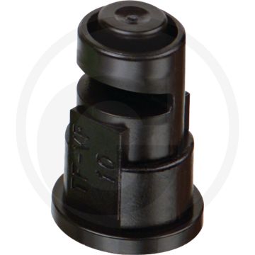 TeeJet Turbo FloodJet, groothoek spleetdop, zwart, 110° spuithoek.