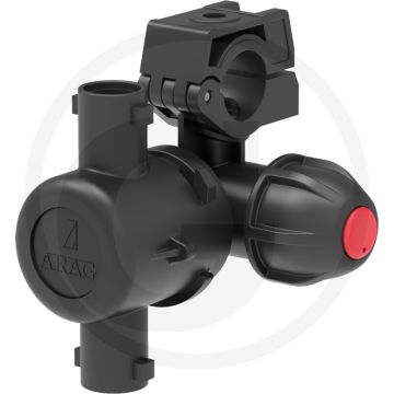 ARAG Tweevoudige dophouder - D: buis-Ø 19 mm, F: Ø 10 mm - 35x89x53,5 mm
