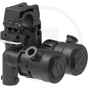 ARAG Zweifach-Düsenhalter Flow Stop 2 Ø20mm - Max. werkdruk 8 bar