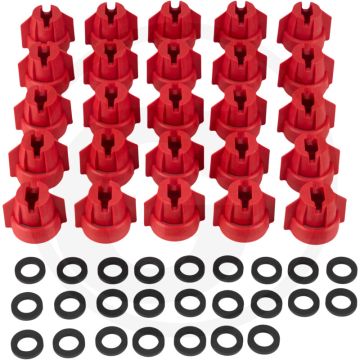 Lechler Bajonettmutter Multi Cap rot SW8 - Multijet, Rood, 25 stuks