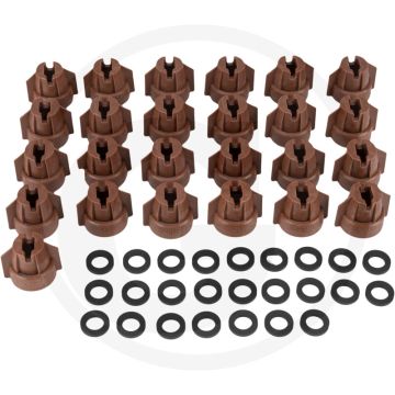 Lechler Bajonettmutter Multi Cap braun SW8 - Multijet, Bruin, 25 st.
