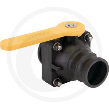 BANJO 2-weg kogelkraan met Camlock aansluiting 2", 10 bar.