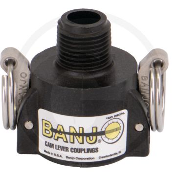BANJO M-Teil 3/4" mit Außengewinde 1/2" NPT - Max. werkdruk 20 bar