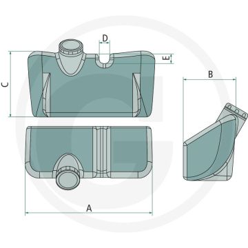 Tank New Michigan 34 (Standaard kleur: wit, andere kleuren op aanvraag)