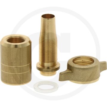 ARAG Schroefkoppeling, messing - Aansluiting = 1/2" slang Ø = 10 x 19 mm