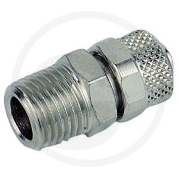 A-GEk-10/8-1/4-MSv rechte inschroefkoppe (Messing, 33mm)