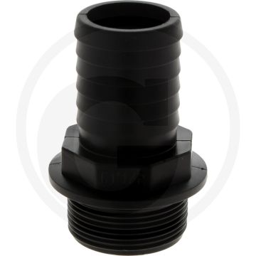 ARAG Schlauchtülle Ø40mm x AG 1 1/2" PP 90mm.
