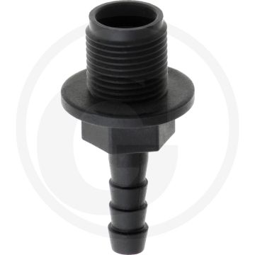Schlauchtülle Ø 8mm x AG 3/8", PVC, BSP draad.