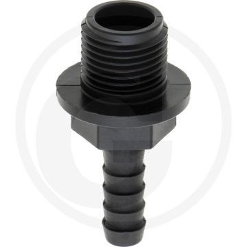 Schlauchtülle gerade, Ø 10mm x AG 1/2", PVC, BSP draad