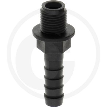 Schlauchtülle gerade, Ø 10mm x AG 1/4", PVC, BSP draad.