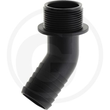 Bogen 45°, Ø 35mm x AG 1 1/4" PVC.