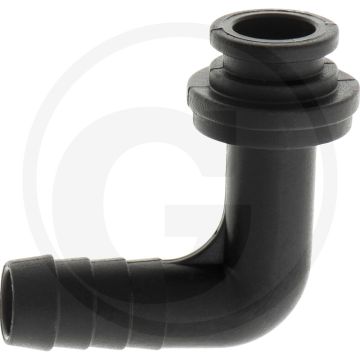 Bogen 90° mit Schlauchtülle Ø 13 mm (für Überwurfmutter mit Innengewinde 3/4")