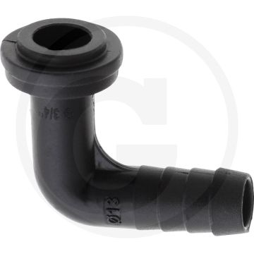 Schlauchtülle 90° Ø13mm für Überwurfmutter (mit Innengewinde 3/4")