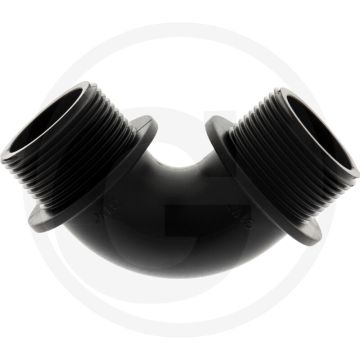 Bogen 90°, 2 x AG 1 1/4", PP, 66,6mm x 64,5mm