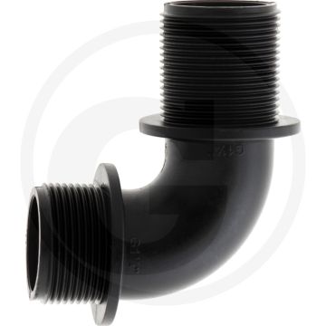 Bogen 90°, 2 x AG 1 1/4", PP, 79,5mm x 55mm x 23mm