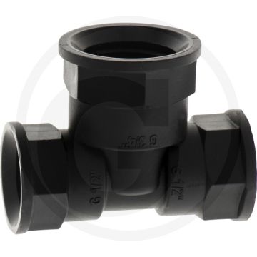 T-Stück 2 x IG 1/2" und 1 x 3/4" - Materiaal: PP