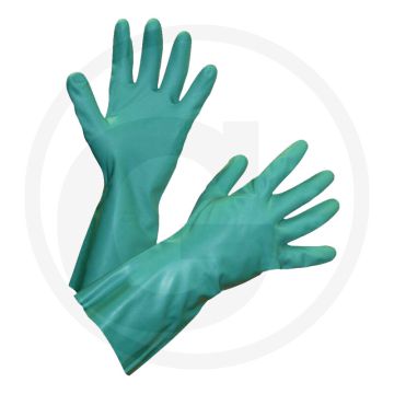 Industriële handschoen VINEX groen, maat 10 (XL), 330 mm lang, latexvrij, nitril, goede grip