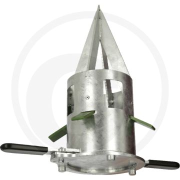 Big bag uitloop - Gegalvaniseerd metaal, Ø-D 150mm, H 459mm