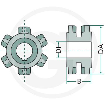 Nestwiel - B 8 x 31, Ø 110, B 60.