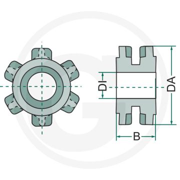 Umlenkrolle B 10x31 5T 108mm.