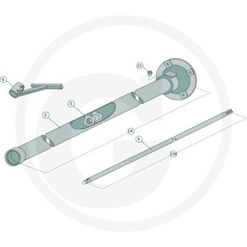 Suma Roerwerkbuis (met tussenlager compleet, L = 4.250 mm)